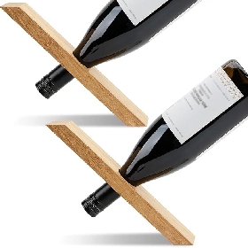 Tilted Wood Wine Rack